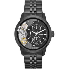 Horlogeband Fossil ME1136 Roestvrij staal (RVS) Zwart 22mm